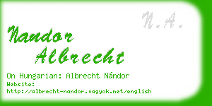 nandor albrecht business card