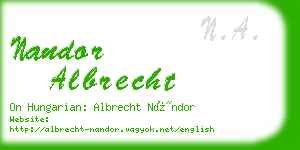 nandor albrecht business card